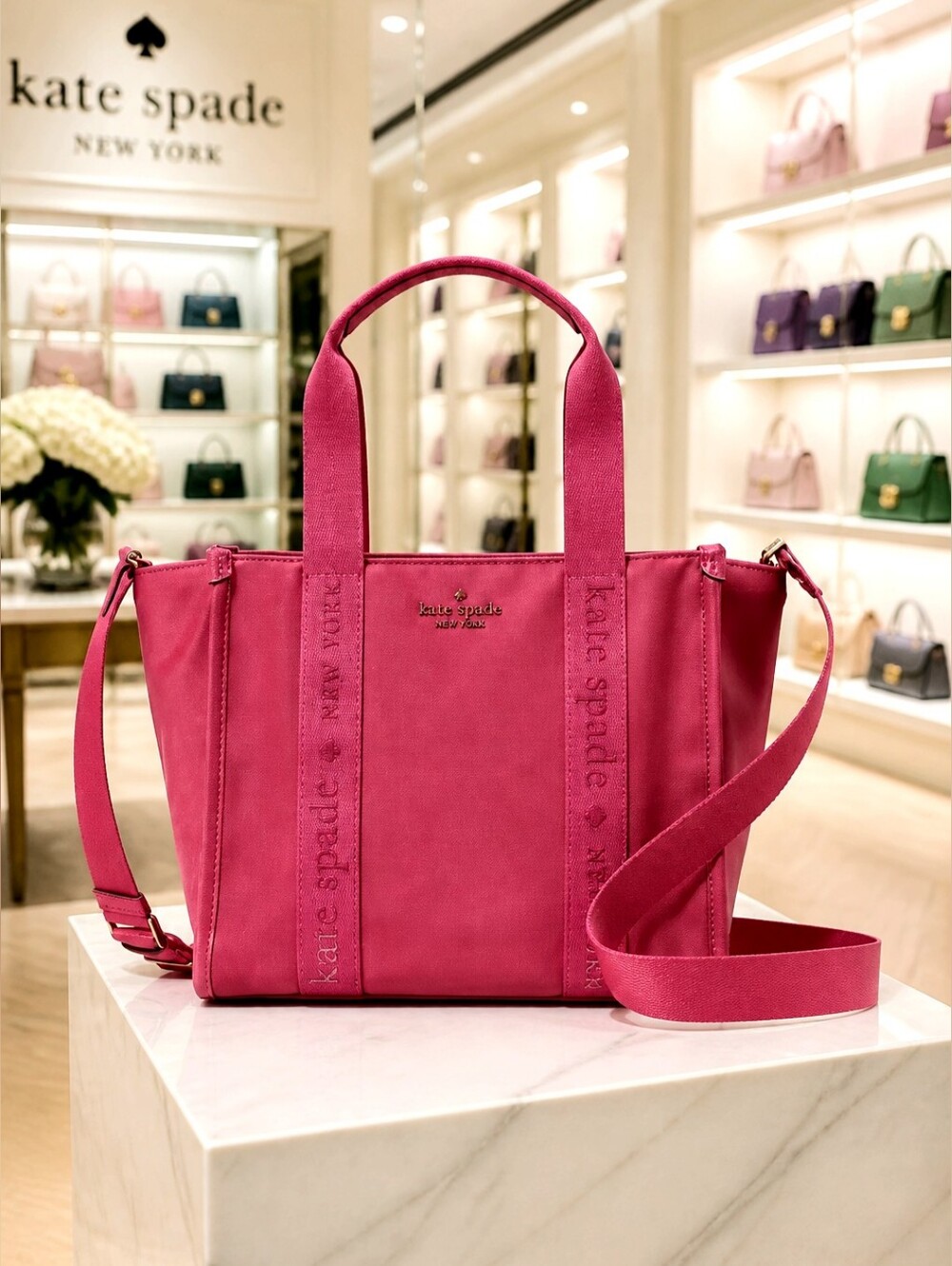 Kate Spade New York  'Rose Oil'  Kip  Nylon Small Tote  NWT